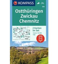 Hiking Maps Germany Kompass-Kartenset 804, Ostthüringen, Zwickau, Chemnitz 1:50.000 Kompass-Karten GmbH