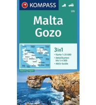 Wanderkarten Europa Kompass-Karte 235, Malta, Gozo 1:25.000 KOMPASS freytag & berndt