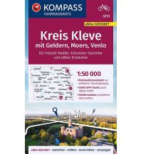 Cycling Maps Kompass Fahrradkarte 3213, Kreis Kleve mit Geldern, Moers, Venlo 1:50.000 Kompass-Karten GmbH