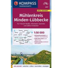 Cycling Maps Kompass Fahrradkarte 3217, Mühlenkreis Minden-Lübbecke 1:50.000 Kompass-Karten GmbH