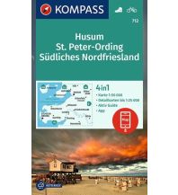 Hiking Maps Germany Kompass-Karte 712, Husum, St. Peter-Ording, Südliches Nordfriesland 1:50.000 Kompass-Karten GmbH