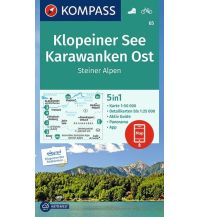 Wanderkarten Kärnten Kompass-Karte 65, Klopeiner See, Karawanken Ost, Steiner Alpen 1:50.000 KOMPASS freytag & berndt