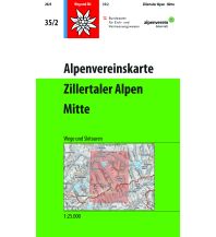 Hiking Maps Tyrol Alpenvereinskarte 35/2, Zillertaler Alpen - Mitte 1:25.000 Österreichischer Alpenverein