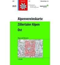 Ski Touring Maps Alpenvereinskarte 35/3, Zillertaler Alpen - Ost 1:25.000 Österreichischer Alpenverein