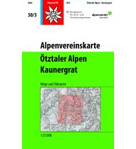 Wanderkarten Tirol Alpenvereinskarte 30/3, Ötztaler Alpen - Kaunergrat 1:25.000 Österreichischer Alpenverein