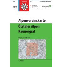 Wanderkarten Tirol Alpenvereinskarte 30/3, Ötztaler Alpen - Kaunergrat 1:25.000 Österreichischer Alpenverein