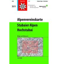 Ski Touring Maps Alpenvereinskarte 31/1, Stubaier Alpen - Hochstubai 1:25.000 Österreichischer Alpenverein
