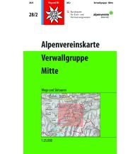 Wanderkarten Vorarlberg Alpenvereinskarte 28/2, Verwallgruppe Mitte 1:25.000 Österreichischer Alpenverein