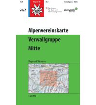 Wanderkarten Vorarlberg Alpenvereinskarte 28/2, Verwallgruppe Mitte 1:25.000 Österreichischer Alpenverein