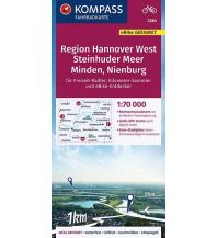 Cycling Maps KOMPASS Fahrradkarte Region Hannover 3364 Kompass-Karten GmbH