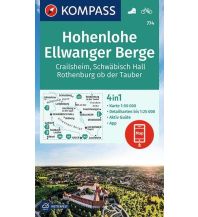Wanderkarten Deutschland KOMPASS Wanderkarte Hohenlohe, Ellwanger Berge, Crailsheim, Schwäbisch Hall, Rothenburg ob der Tauber KOMPASS freytag & berndt