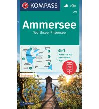 Hiking Maps Bavaria KOMPASS Wanderkarte 791 Ammersee, Wörthsee, Pilsensee 1:25000 Kompass-Karten GmbH