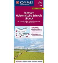 Radkarten KOMPASS Fahrradkarte 3316 Fehmarn, Holsteinische Schweiz, Lübeck 1:70.000 KOMPASS freytag & berndt