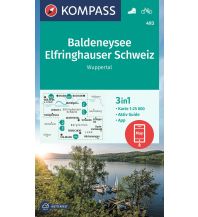 Hiking Maps KOMPASS Wanderkarte 493 Baldeneysee, Elfringhauser Schweiz, Wuppertal 1:25.000 KOMPASS freytag & berndt