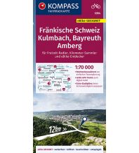 Radkarten Deutschland KOMPASS Fahrradkarte 3354 Fränkische Schweiz, Kulmbach, Bayreuth, Amberg 1:70.000 Kompass-Karten GmbH