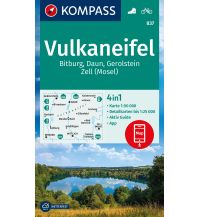 Wanderkarten Deutschland KOMPASS Wanderkarte 837 Vulkaneifel, Bitburg, Daun, Gerolstein, Zell (Mosel) 1:50.000 Kompass-Karten GmbH