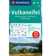 Wanderkarten Deutschland KOMPASS Wanderkarte 837 Vulkaneifel, Bitburg, Daun, Gerolstein, Zell (Mosel) 1:50.000 KOMPASS freytag & berndt