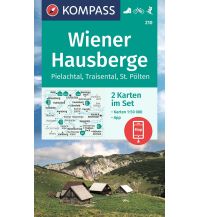 Wanderkarten Niederösterreich Kompass-Kartenset 210, Wiener Hausberge, Pielachtal, Traisental 1:50.000 KOMPASS freytag & berndt