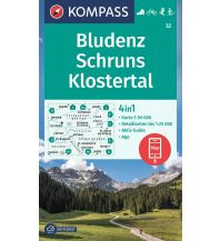Hiking Maps Vorarlberg Kompass-Karte 32, Bludenz, Schruns, Klostertal 1:50.000 Kompass-Karten GmbH