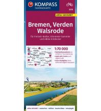 Radkarten KOMPASS Fahrradkarte 3315 Bremen, Verden, Walsrode 1:70.000 KOMPASS freytag & berndt