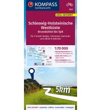 Radkarten KOMPASS Fahrradkarte 3311 Schleswig-Holsteinische Westküste, Brunsbüttel bis Sylt 1:70.000 Kompass-Karten GmbH