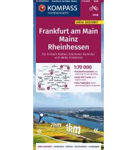 Radkarten KOMPASS Fahrradkarte 3348 Frankfurt a.M., Mainz, Rheinhessen 1:70.000 KOMPASS freytag & berndt
