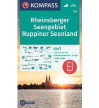 Wanderkarten KOMPASS Wanderkarte 743 Rheinsberger Seengebiet, Ruppiner Seenland 1:50.000 KOMPASS freytag & berndt