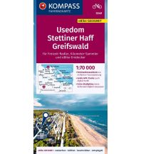 Radkarten KOMPASS Fahrradkarte 3349 Usedom, Stettiner Haff, Greifswald 1:70.000 KOMPASS freytag & berndt