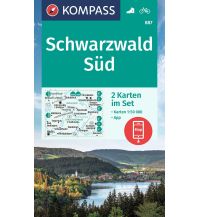 Wanderkarten Deutschland Kompass-Kartenset 887, Schwarzwald Süd 1:50.000 KOMPASS freytag & berndt