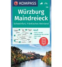 Wanderkarten Bayern Kompass-Karte 166, Würzburg, Maindreieck 1:50.000 KOMPASS freytag & berndt