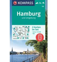 Wanderkarten Deutschland Kompass-Kartenset 725, Hamburg und Umgebung 1:50.000 KOMPASS freytag & berndt