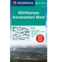 Hiking Maps Austria Kompass-Karte 61, Wörthersee, Karawanken West 1:50.000 Kompass-Karten GmbH