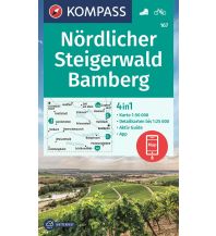 Wanderkarten Bayern Kompass-Karte 167, Nördlicher Steigerwald, Bamberg 1:50.000 KOMPASS freytag & berndt