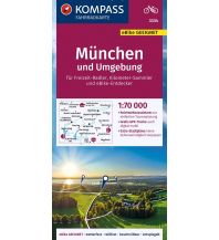 Radkarten KOMPASS Fahrradkarte 3334 München und Umgebung, 1:70000 KOMPASS freytag & berndt