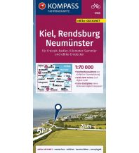 Cycling Maps KOMPASS Fahrradkarte 3355 Kiel, Rendsburg, Neumünster 1:70.000 Kompass-Karten GmbH