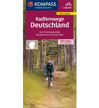 Radkarten KOMPASS Radfernwege Deutschland 2560 Kompass-Karten GmbH