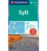 Wanderkarten Deutschland Kompass-Karte 701, Sylt mit Ortsplänen 1:40.000 KOMPASS freytag & berndt