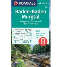 Wanderkarten Schwarzwald - Schwäbische Alb KOMPASS Wanderkarte 872 Baden-Baden, Murgtal, Gaggenau, Gernsbach, Bad Herrenalb 1:25.000 KOMPASS freytag & berndt
