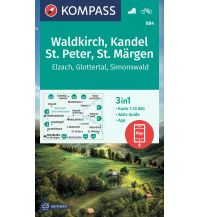 Wanderkarten Kompass-Karte 884, Waldkirch, Kandel, St. Peter, St. Märgen 1:25.000 KOMPASS freytag & berndt