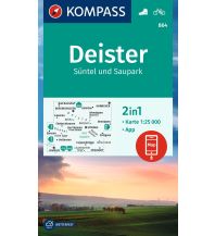 Wanderkarten Deutschland KOMPASS Wanderkarte 864 Deister, Süntel und Saupark 1:25.000 KOMPASS freytag & berndt