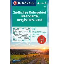 Wanderkarten Deutschland KOMPASS Wanderkarte 756 Südliches Ruhrgebiet, Neandertal, Bergisches Land 1:50.000 KOMPASS freytag & berndt