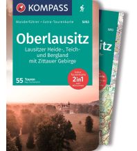 Wanderkarten KOMPASS Wanderführer Oberlausitz, Lausitzer Heide-, Teich- und Bergland, mit Zittauer Gebirge, 55 Touren KOMPASS freytag & berndt