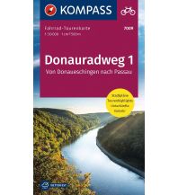 Cycling Guides Fahrrad-Tourenkarte Donauradweg 1, Von Donaueschingen nach Passau Kompass-Karten GmbH