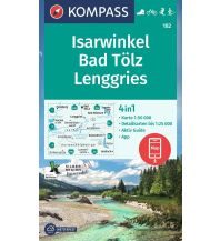 Wanderkarten Bayern KOMPASS Wanderkarte 182 Isarwinkel, Bad Tölz, Lenggries 1:50.000 KOMPASS freytag & berndt
