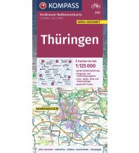 KOMPASS Großraum-Radtourenkarte 3707 Thüringen 1:125.000 Kompass-Karten GmbH