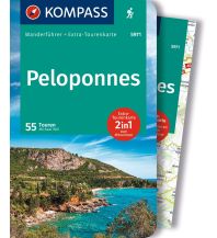 Wanderkarten KOMPASS Wanderführer Peloponnes, 55 Touren KOMPASS freytag & berndt
