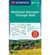 Wanderkarten Deutschland KOMPASS Wanderkarte 812 Westlicher Naturpark Thüringer Wald 1:50.000 KOMPASS freytag & berndt