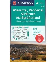 KOMPASS Wanderkarte 897 Wiesental, Kandertal, Südliches Markgräflerland, Lörrach, Schopfheim, Basel 1:25.000 KOMPASS freytag & berndt