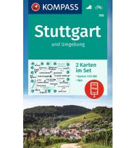 Wanderkarten Deutschland KOMPASS Wanderkarten-Set 780 Stuttgart und Umgebung (2 Karten) 1:50.000 KOMPASS freytag & berndt