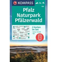 Hiking Maps Germany Kompass-Kartenset 826, Pfalz, Naturpark Pfälzerwald 1:50.000 Kompass-Karten GmbH